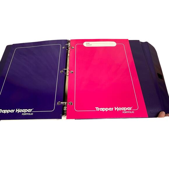 Trapper Keeper - Vintage Retro Style Portfolio Binder Animal Print WITH FOLDERS - Picture 5 of 8